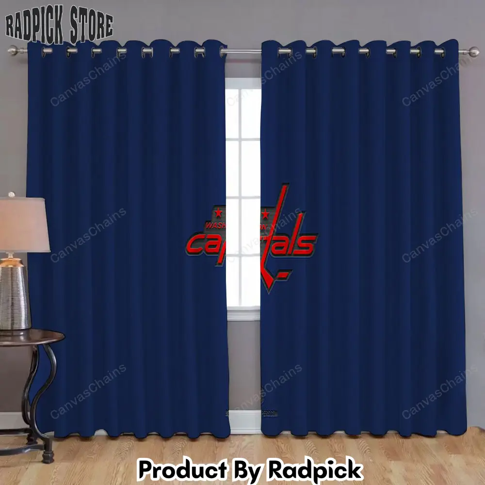 Radpick washington capitals window curtains blue american hockey team washington capitals curtains living room curtains for window rp852124